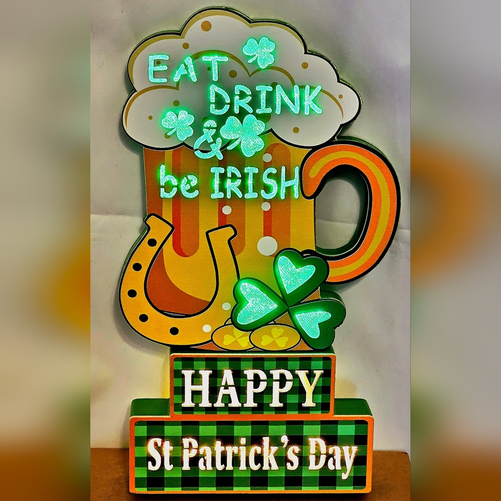St. Patrick's Day Light-Up Sign